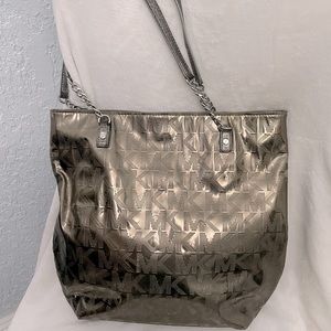 Metallic / Silver Michael Kors Shoulder Purse